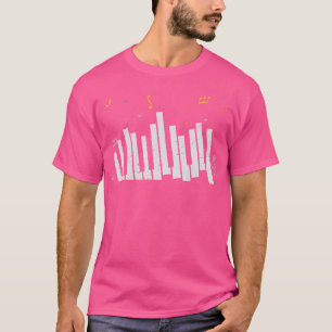Camiseta Teclado de piano notas de música clásica Pianis