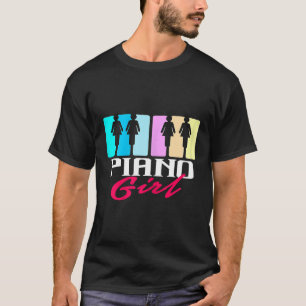 Camiseta Teclado De Piano Para Mujeres Para Chica De Piano