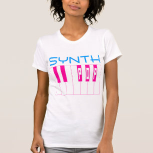 Camiseta Teclado del estallido de Synth del estilo del