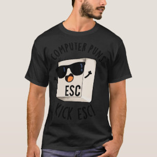 Camiseta Teclado divertido de puntas de computadora Kick Es