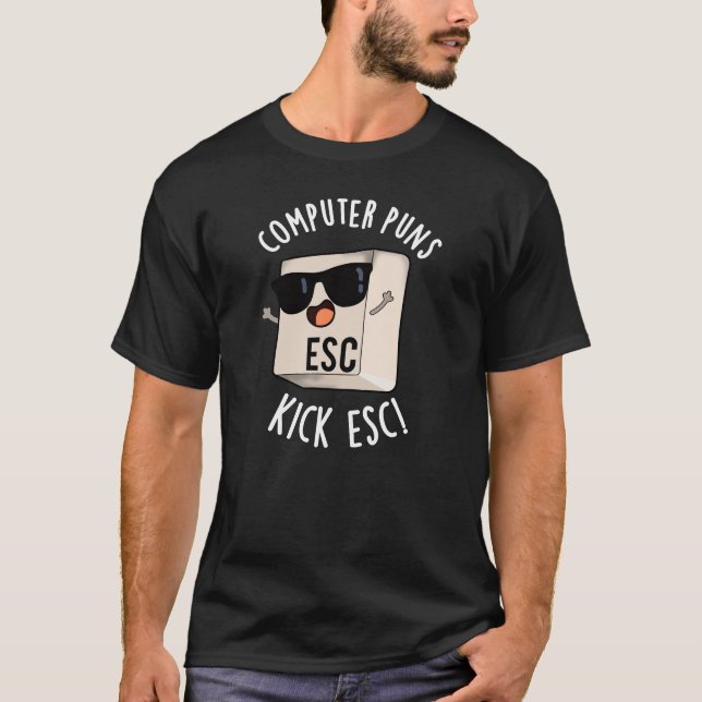Camiseta Teclado divertido para puntas de computadora Kick  (Anverso)