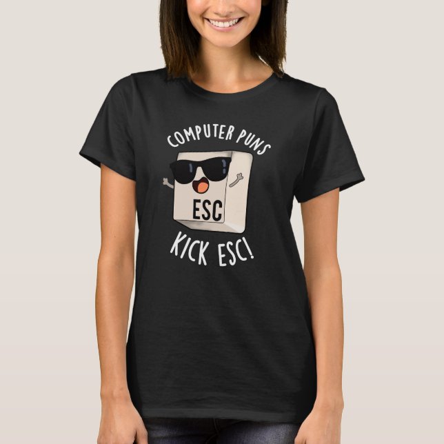 Camiseta Teclado divertido para puntas de computadora Kick  (Anverso)