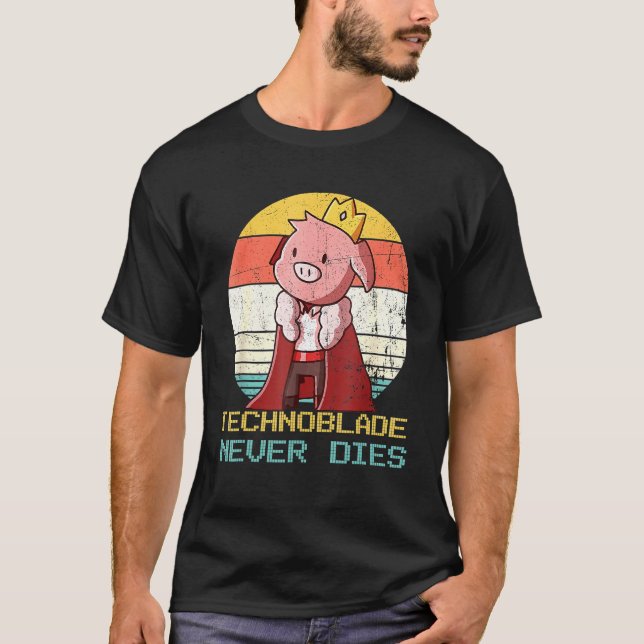 Camiseta Teclado estilo retro Merch Cosplay Technoblade (Anverso)