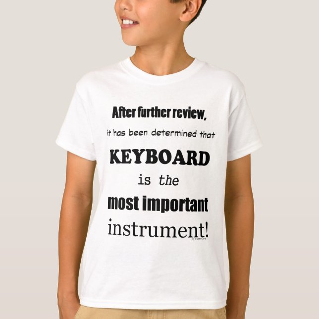 Camiseta Teclado Instrumento más importante (Anverso)