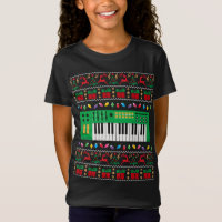 Teclado musical Navidades feos luces de navidad su