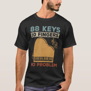 Camiseta Teclado Pianista 88 Teclas 10 Dedos No Problema
