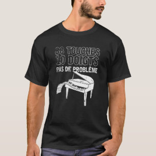 Camiseta Teclado pianista 88 teclas 10 piano de dedo
