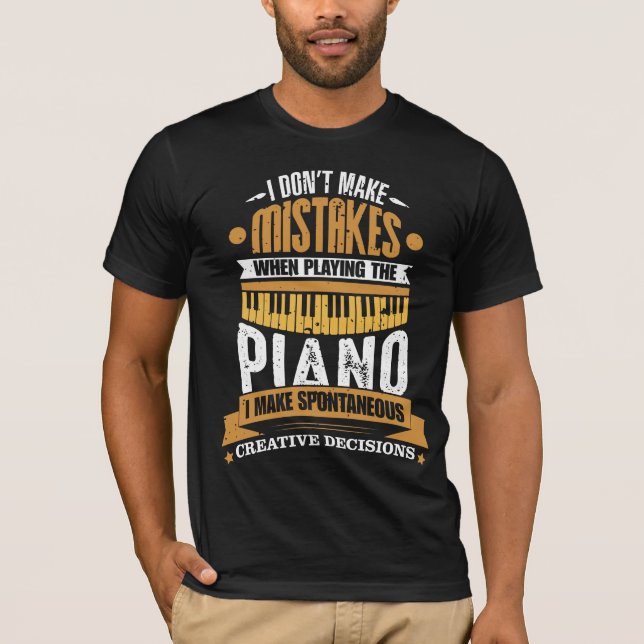 Camiseta Teclado pianista divertido del jugador de instrume (Anverso)