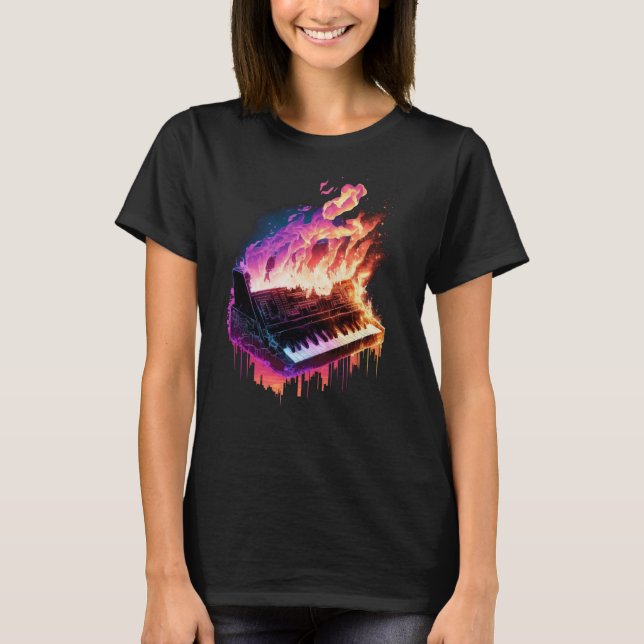 Camiseta Teclado Piano En Fuego 1 (Anverso)