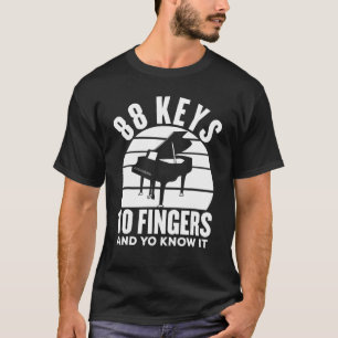 Camiseta Teclado Piano Nota 88 Claves Para Reproducir Músic