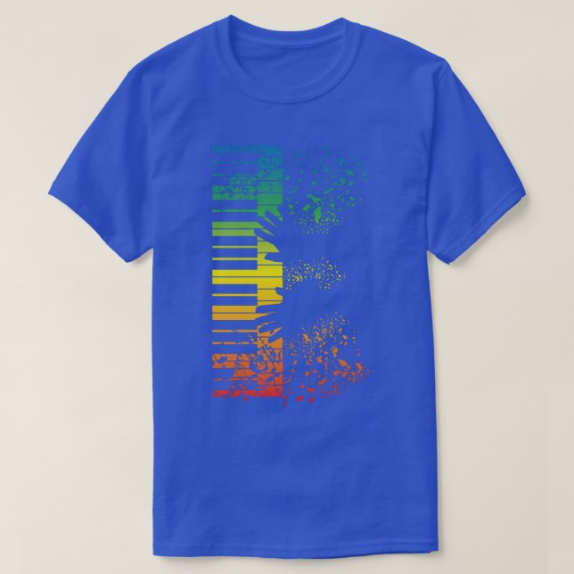 Camiseta Teclado Piano Regalo Músico Instrumento (Diseño del anverso)