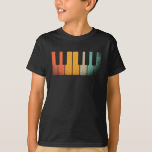 Camiseta Teclado retro Piano Llaves Musicales Instrumento