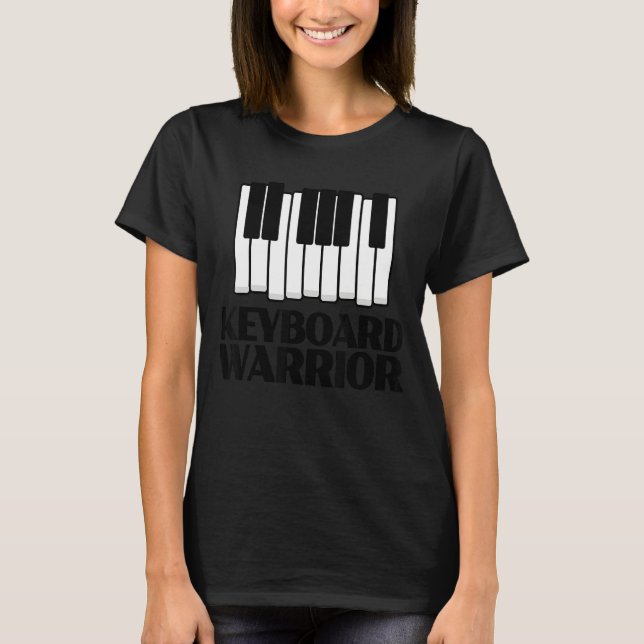 Camiseta Teclado Warrior Music Dj Synthesizer (Anverso)
