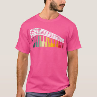 Camiseta Teclados de notas musicales Piano