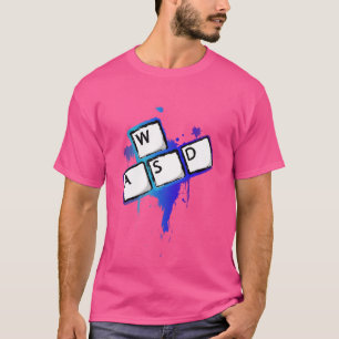 Camiseta Teclas de teclado WASD regalo divertido para amant
