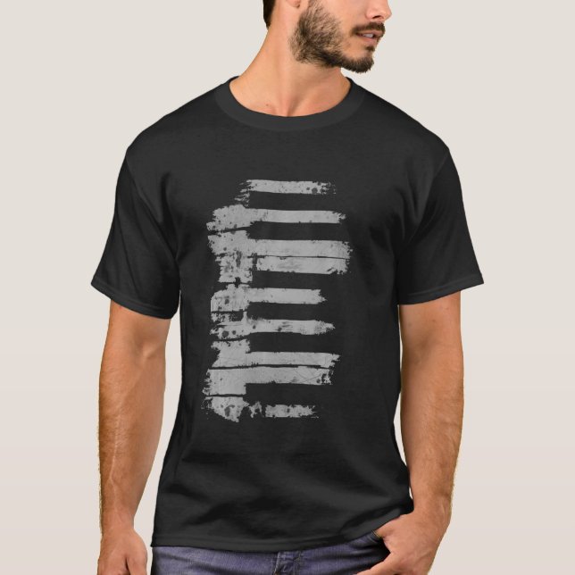 Camiseta Teclas del jugador de piano Keyboandor del jugador (Anverso)