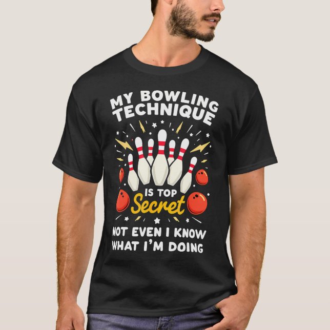Camiseta Técnica de Bolos Secreta de Boliche (Anverso)