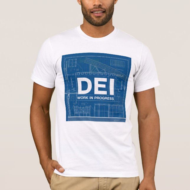 Camiseta técnica de dibujo de DEI Work Blueprint (Anverso)