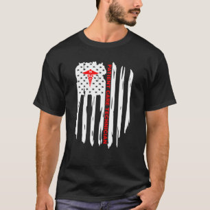 Camiseta Técnicas de cuidado de pacientes con bandera estad
