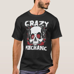 Camiseta Técnico Automotriz Mecánico Loco Mecánico de Autom