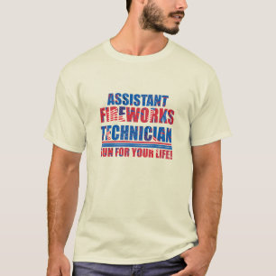 Camiseta Técnico auxiliar de fuegos artificiales gracioso 4