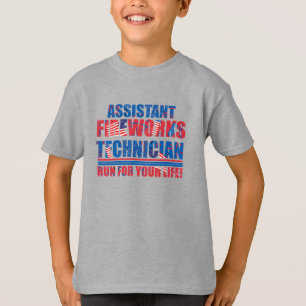 Camiseta Técnico auxiliar de fuegos artificiales gracioso 4