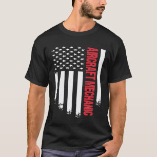Camiseta Técnico de Aeronaves Bandera Americana de EE. UU.