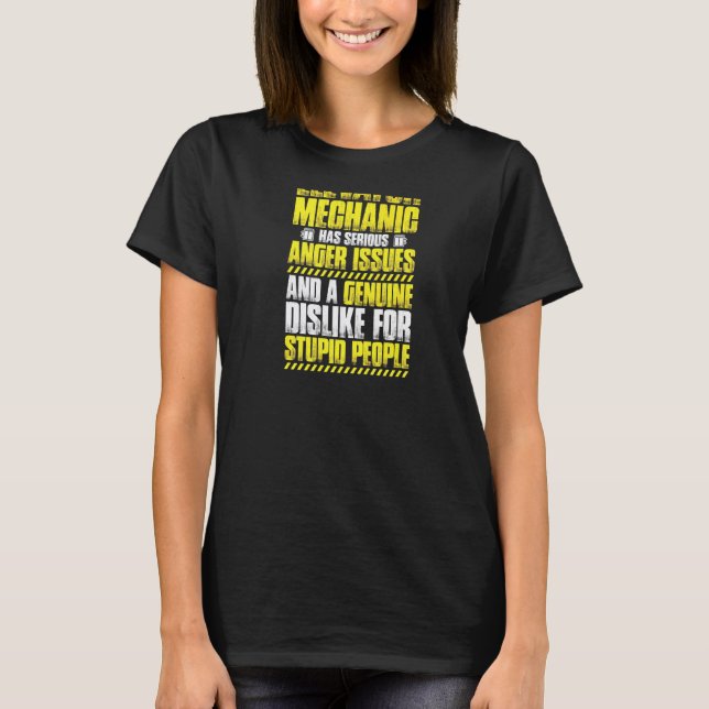 Camiseta Técnico de Ascensores con Problemas de Ira (Anverso)