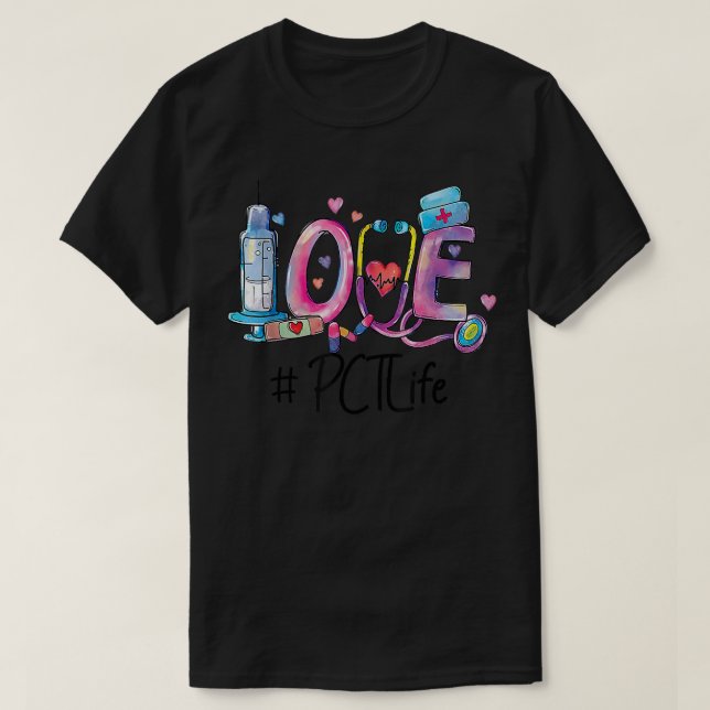 Camiseta Técnico de Atención al Paciente de Amor - Enfermer (Diseño del anverso)