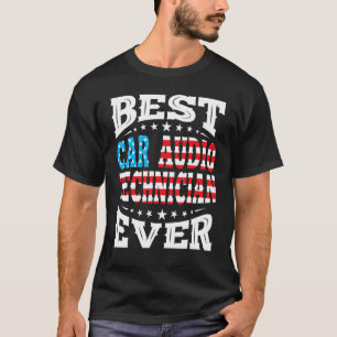 Camiseta Técnico De Audio De Coche 4 De Julio Estadounidens