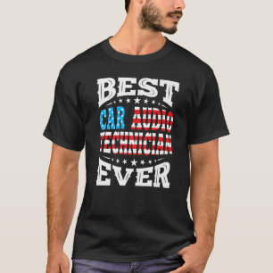 Camiseta Técnico De Audio De Coche 4 De Julio Estadounidens
