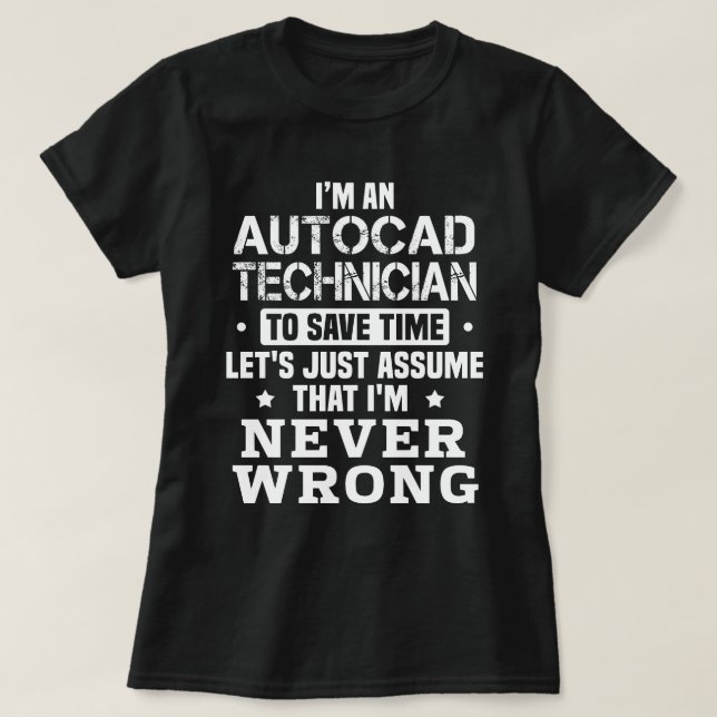 Camiseta Técnico de autocad (Diseño del anverso)