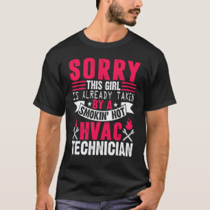 Camiseta Técnico de Caireles Esposa Mecánico Servicio Hvacr