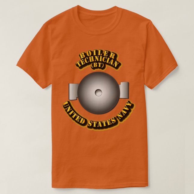 Camiseta Técnico de caldera de velocidad de la marina (Diseño del anverso)