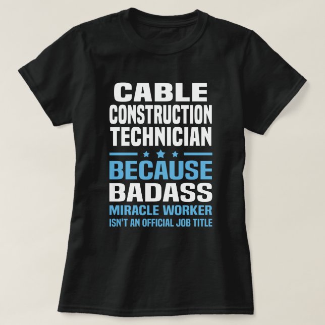 Camiseta Técnico de construcción de cables (Diseño del anverso)