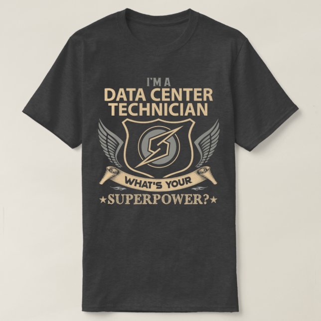 Camiseta Técnico de Data Center ¿Cuál es su trabajo de supe (Diseño del anverso)