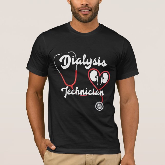 Camiseta Técnico de diálisis Enfermera técnica de nefrologí (Anverso)