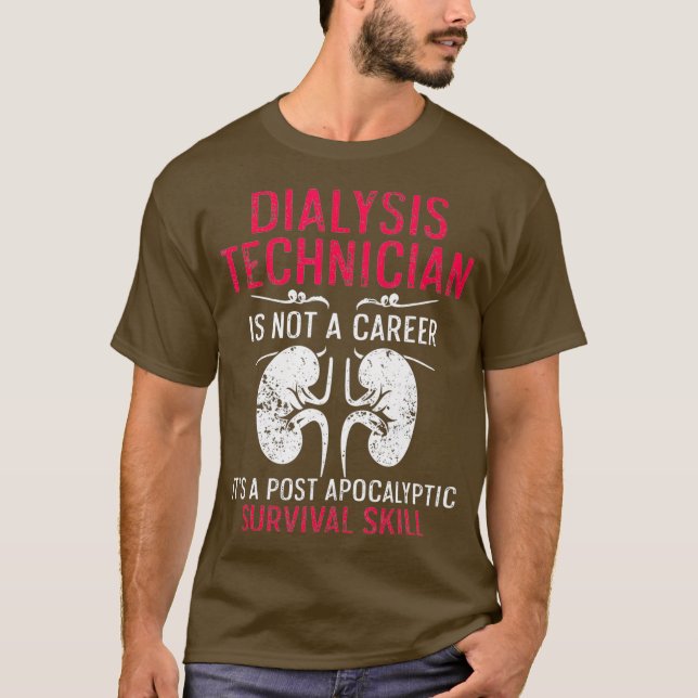 Camiseta Técnico de diálisis sobrevive a nefrología de habi (Anverso)