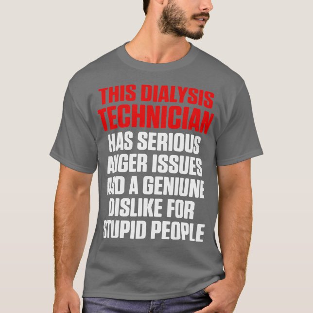 Camiseta Técnico de diálisis Tecnológico de nefrología grav (Anverso)