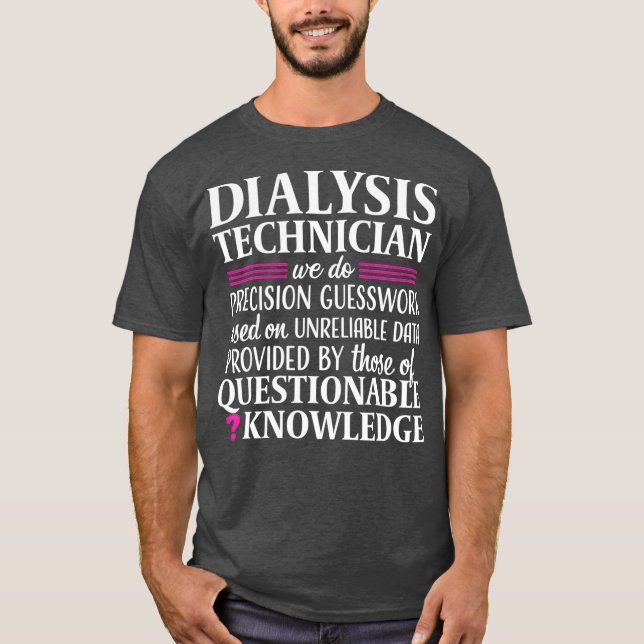 Camiseta Técnico de diálisis Tecnológico Nefrología diverti (Anverso)