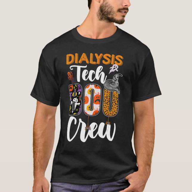 Camiseta Técnico de equipo técnico de diálisis Halloween Ma (Anverso)