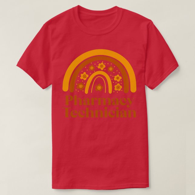 Camiseta Técnico de Farmacia Boho Diseño Casual Arcoiris 1 (Diseño del anverso)