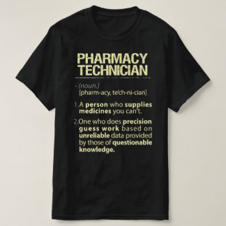 Camiseta Técnico de Farmacia Definición Real Americana