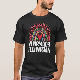 Camiseta Técnico de farmacia Hombres Arcoiris Leopardo L