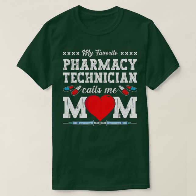 Camiseta Técnico De Farmacia Me Llama Farmacéutico De Mamá  (Diseño del anverso)