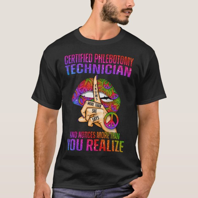 Camiseta Técnico De Flebotomía Certificado Sabe Más Que Sh (Anverso)