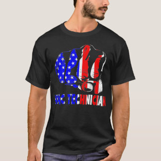 Camiseta Técnico de HVAC Bandera estadounidense Funny HVAC
