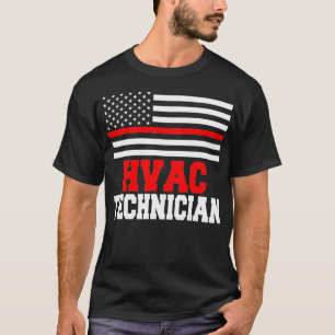 Camiseta Técnico de HVAC Banderas USA Funny HVAC Tech