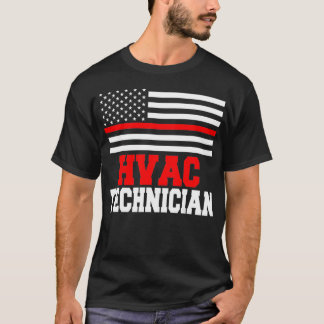 Camiseta Técnico de HVAC Banderas USA Funny HVAC Tech