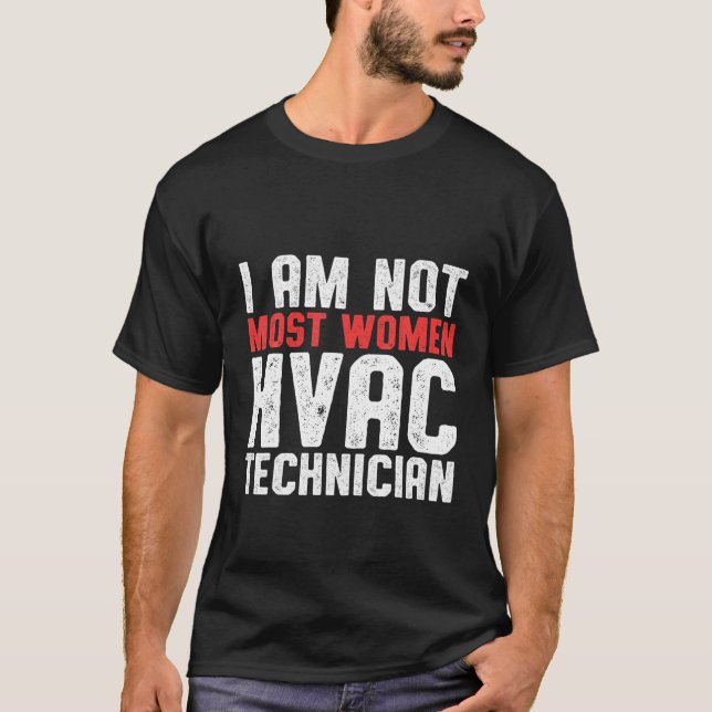 Camiseta Técnico de HVAC Mayores mujeres Funny HVAC Tech (Anverso)